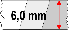 6,0 mm táblavastagság 6,0 mm táblavastagság