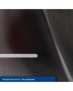 Eloxált alumínium, fényesfekete - 1,5 mm