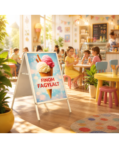 Megállítótábla A1 fém hátlappal /3080Y/