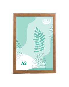 Plakátkeret, posztertartó, A3 famintázatú