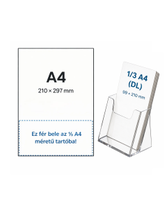 4110X - 1 rekeszes asztali szórólaptartó