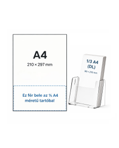 4113 - 1/3 A4-es asztali szórólaptartó