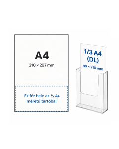 4160X - Fali szórólaptartó, 1 rekeszes