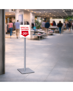 Álló A4 fém laptartó állvány, műanyag dokumentumtartóval /4810X/