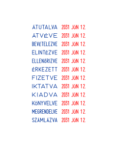 COLOP Mini-Info-Dater S 120/WD Dátumbélyegző fix szavakkal