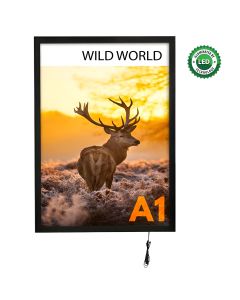 Led világító posztertartó falra