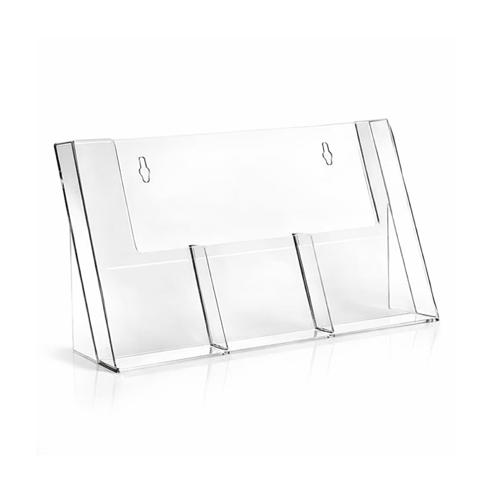 3 rekeszes szórólaptartó