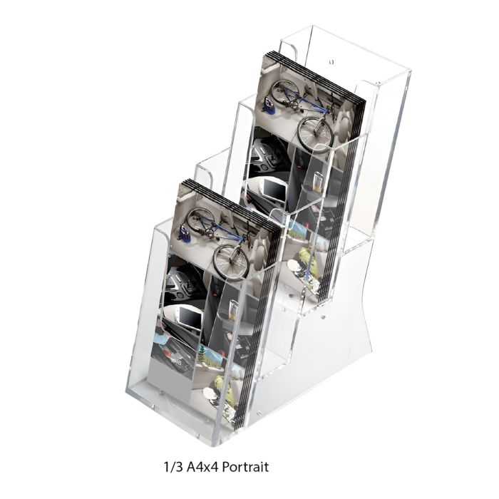 4 rekeszes prospektustartó