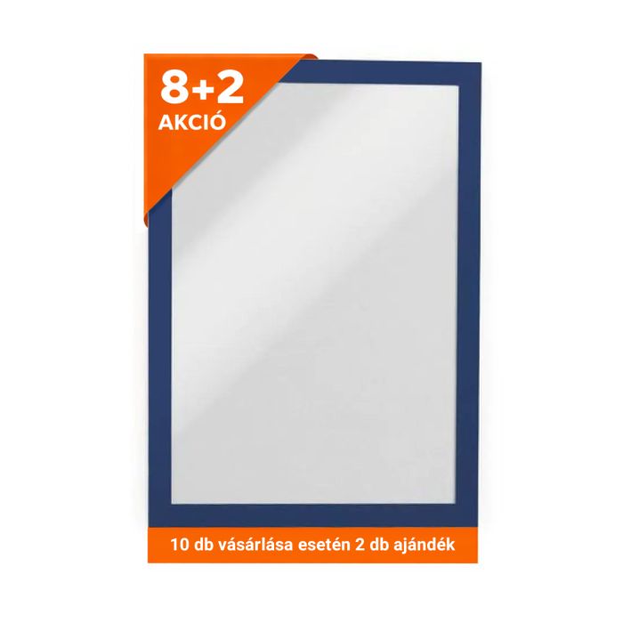akciós kék infókeret üvegre