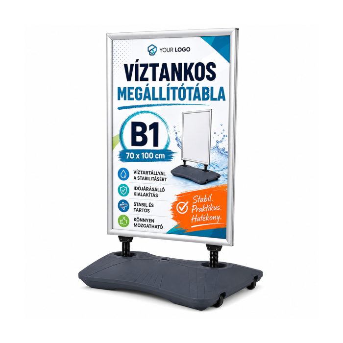 víztankos megállítótábla B1
