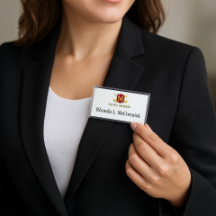 8123-Mágneses névkitűző