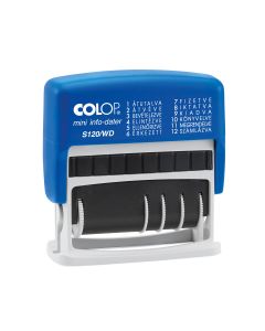 COLOP Mini-Info-Dater S 120/WD Dátumbélyegző fix szavakkal