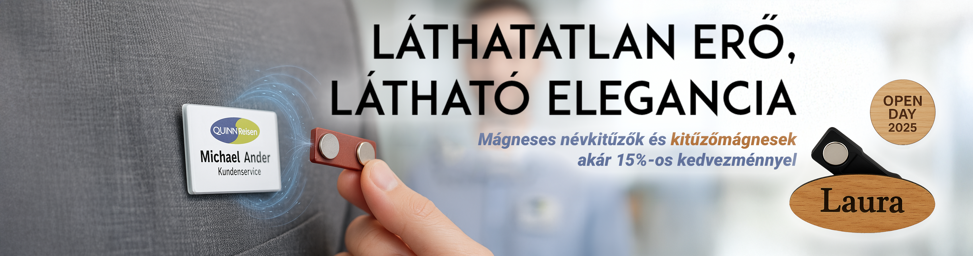 mágneses kitűzők kedvezményesen akciós mágneses névkitűzők