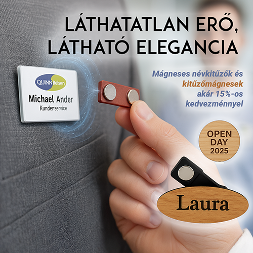 mágneses kitűzők kedvezményesen akciós mágneses névkitűzők