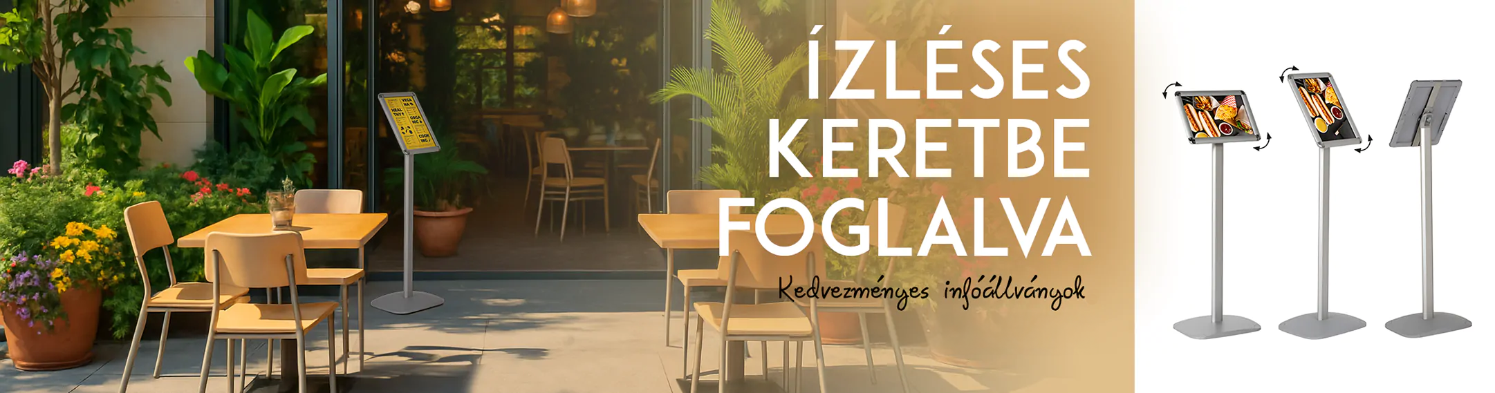 infóállvány akció